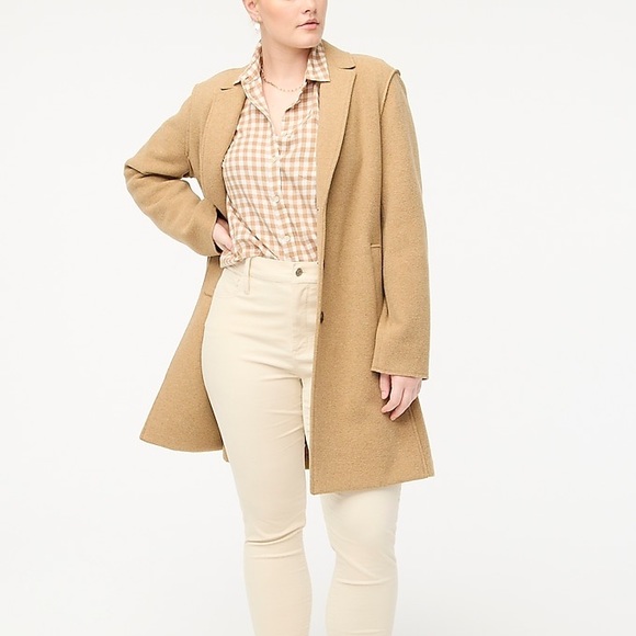 NEW / J.Crew Factory Boiled wool-blend topcoat - Picture 1 of 8